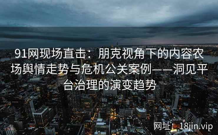 91网现场直击：朋克视角下的内容农场舆情走势与危机公关案例——洞见平台治理的演变趋势  第2张