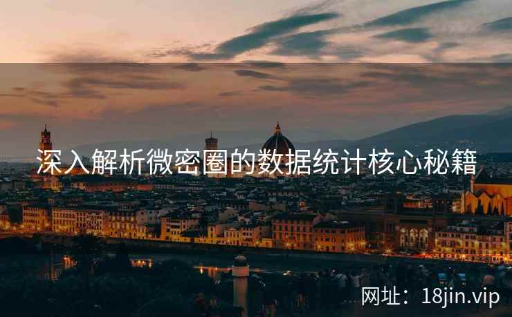 深入解析微密圈的数据统计核心秘籍  第2张