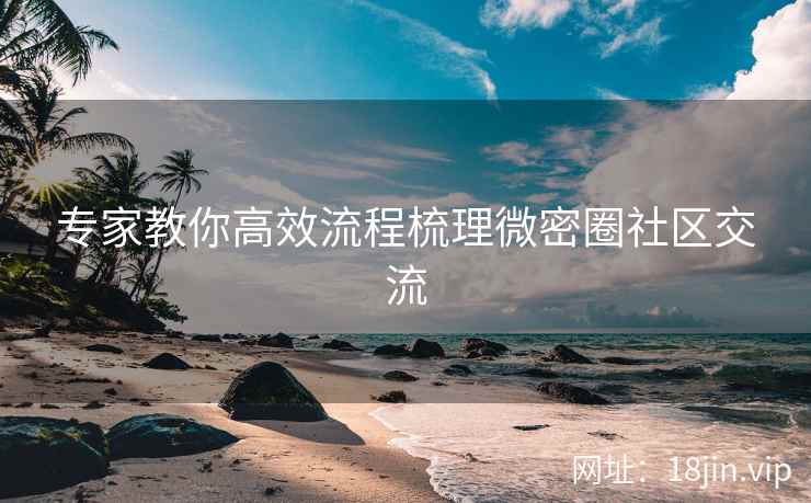 专家教你高效流程梳理微密圈社区交流