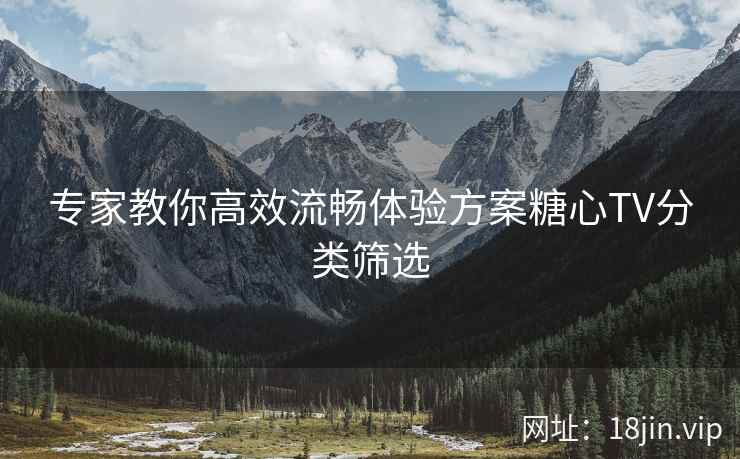 专家教你高效流畅体验方案糖心TV分类筛选  第2张