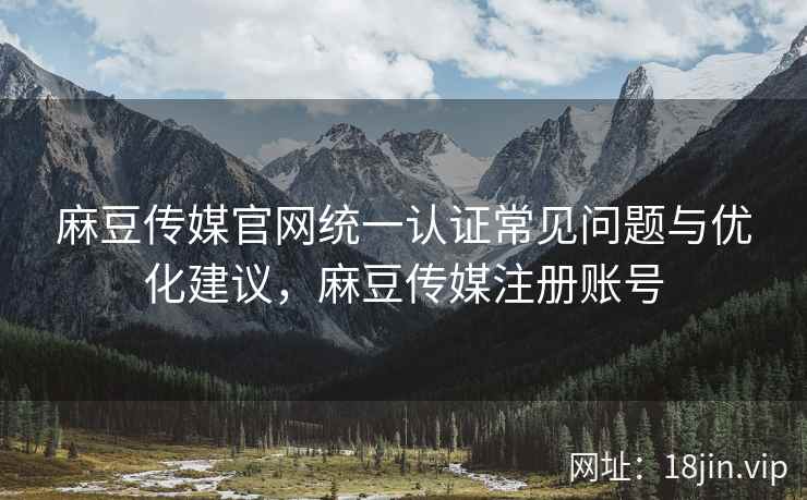 麻豆传媒官网统一认证常见问题与优化建议，麻豆传媒注册账号